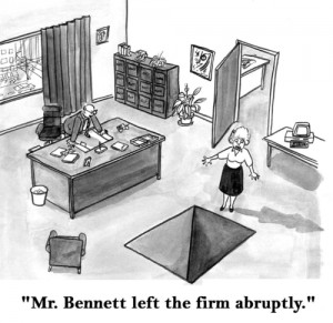 'Mr. Bennett has left the firm abruptly'