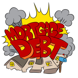 An image representing crushing mortgage debt.