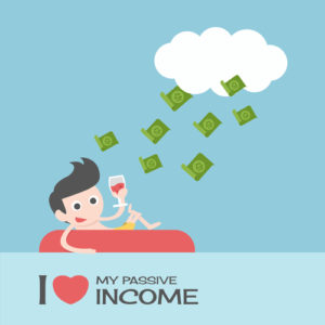 happy businessman with passive income