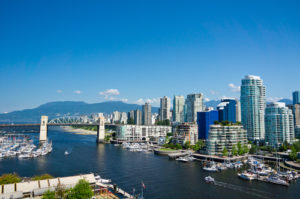 Beautiful view of Vancouver, British Columbia, Canada