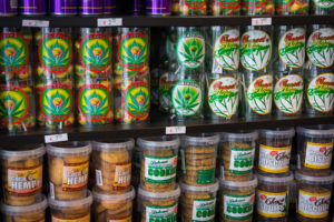 AMSTERDAM - AUGUST 26: Candy and cookies with marijuana for sale in the coffeeshop on August 26, 2014 in Amsterdam.
